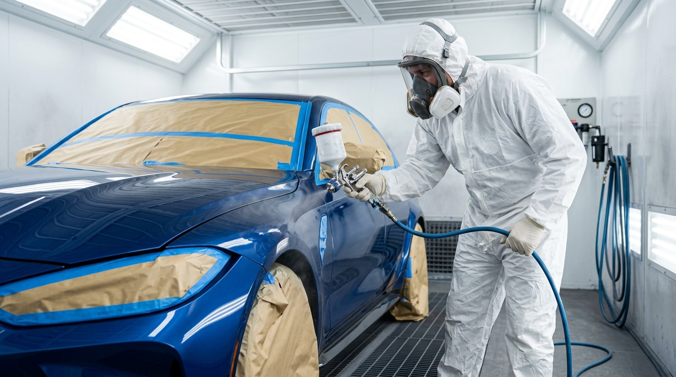 Carro em processo de cura térmica dentro da estufa pressurizada na FG Car